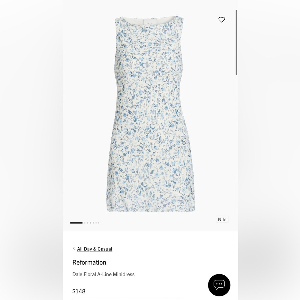 Reformation Dale Floral A-Line Minidress